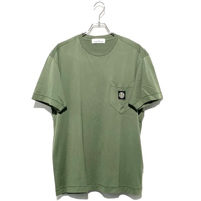 STONE ISLAND コンパスロゴポケットTee オリーブ
