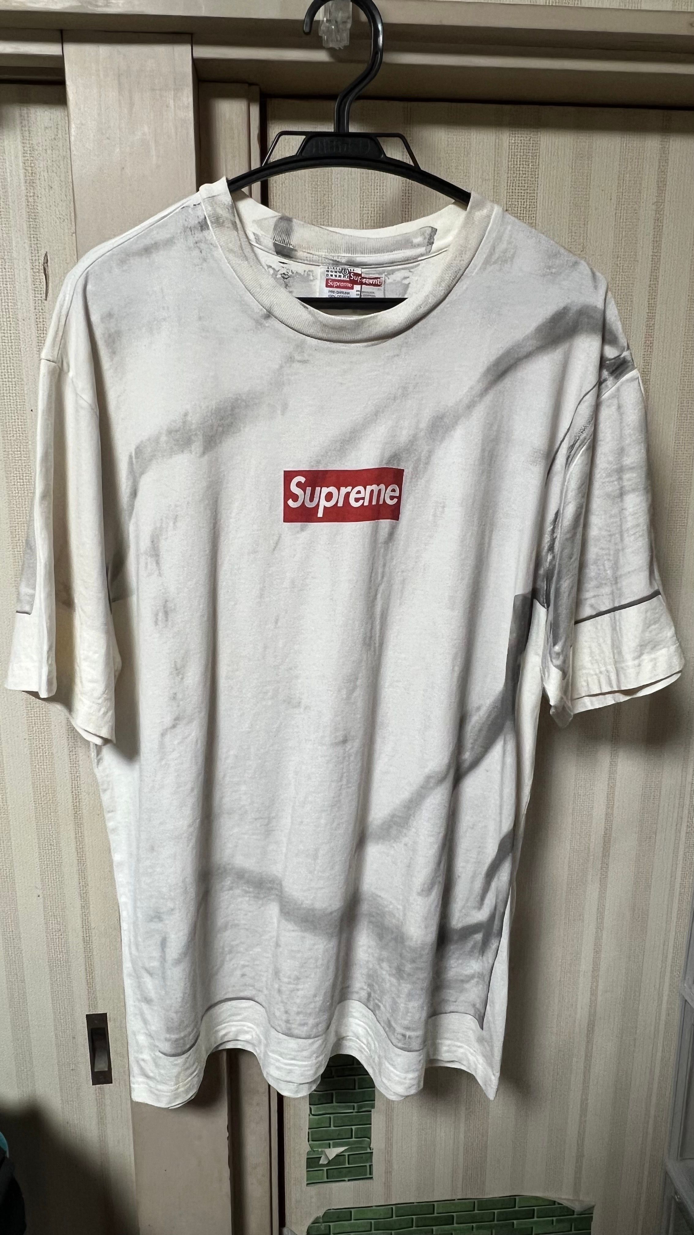 Supreme x MM6 Maison Margiela Box Logo Tee "White"