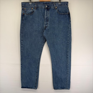 古着 リーバイス Levi's デニム パンツ 5ポケット ストレート ボタンフライ 501 ジーンズ ジーパン w40 L32 ブルー系 メンズ