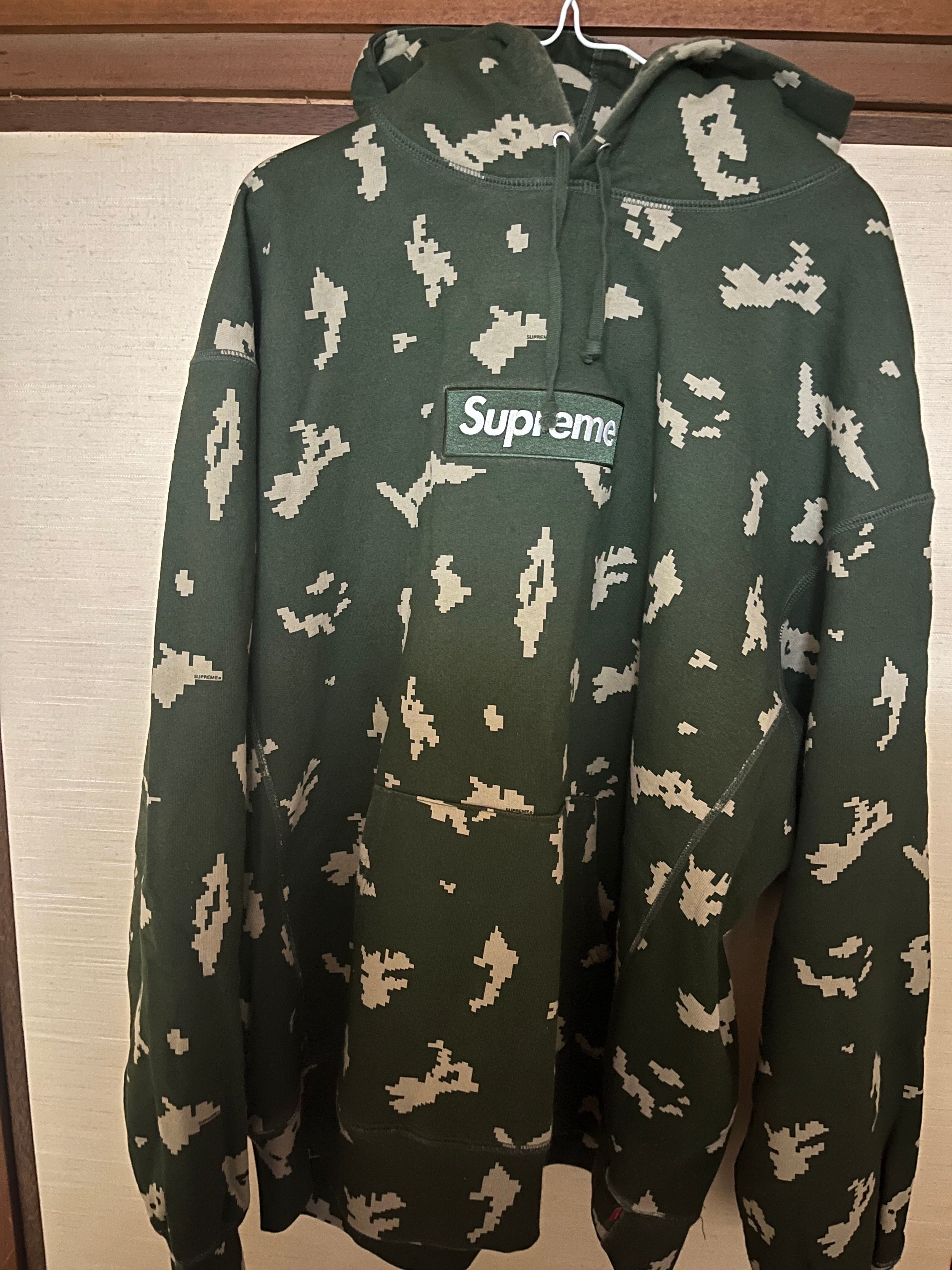 Supreme Box Logo Hooded Sweatshirt "Olive Russian Camo" (21FW)