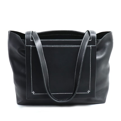 HERMES エルメス カバ セリエ31 トートバッグ ブラック レディース B刻印【中古】