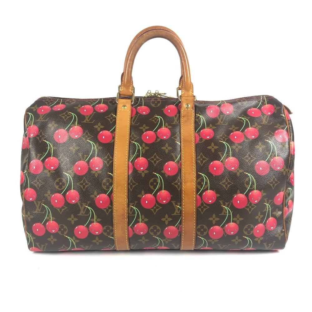 ルイヴィトン LOUIS VUITTON キーポル45 キーポル 45 M95011 モノグラムチェリー 村上隆 カバン 旅行バッグ トラベルバッグ ボストンバッグ モノグラムチェリーキャンバス ブラウン