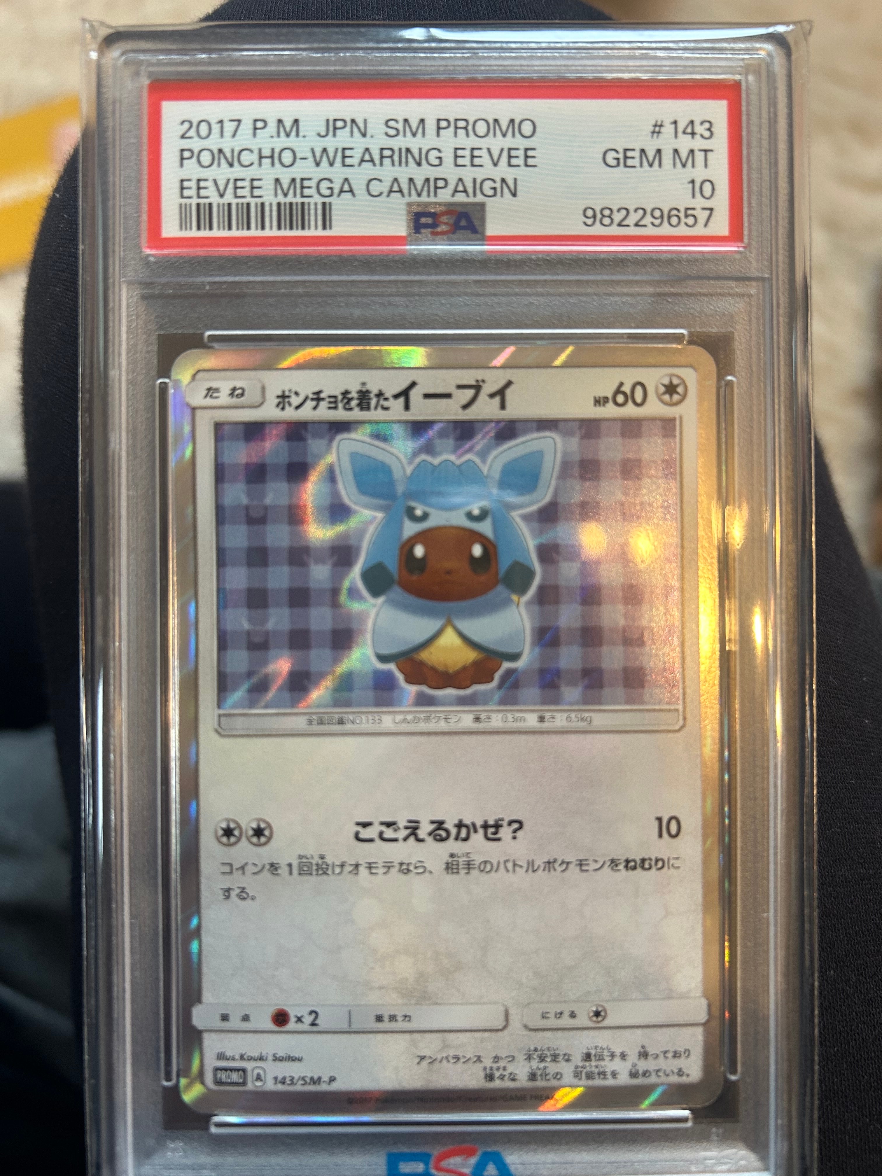 ポンチョを着たイーブイ: プロモ[SM-P 143](プロモーションカード「SM
