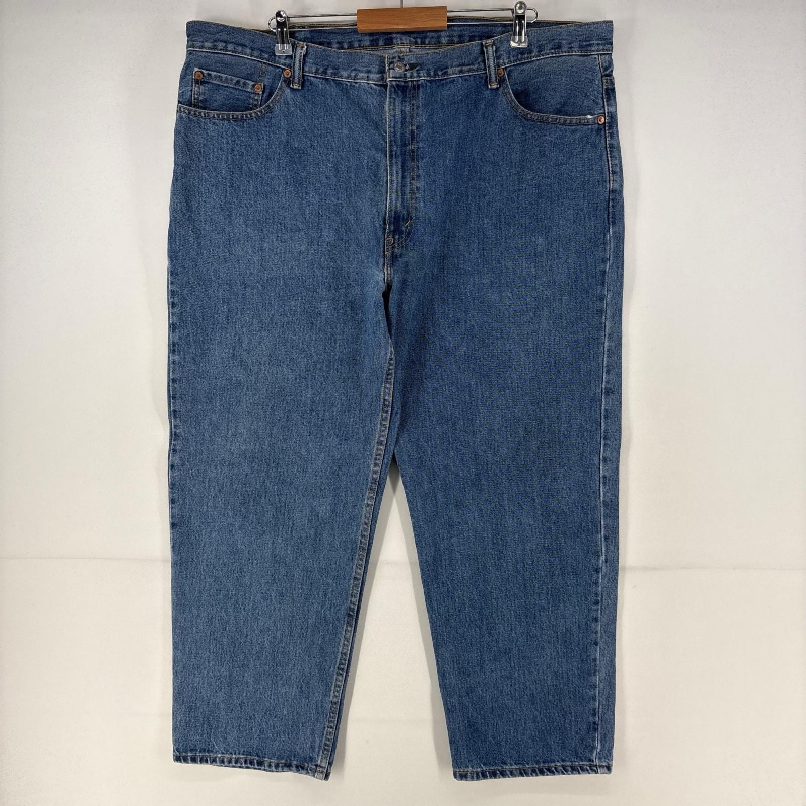 古着 リーバイス Levi's デニム パンツ 5ポケット 550 テーパード ジップ 大きいサイズ w46 L29  ブルー メンズ