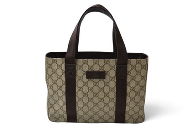 グッチ トートバッグ/ハンドバッグ GUCCI GGスプリーム 141976 PVC GGブラウン/ベージュ【中古】