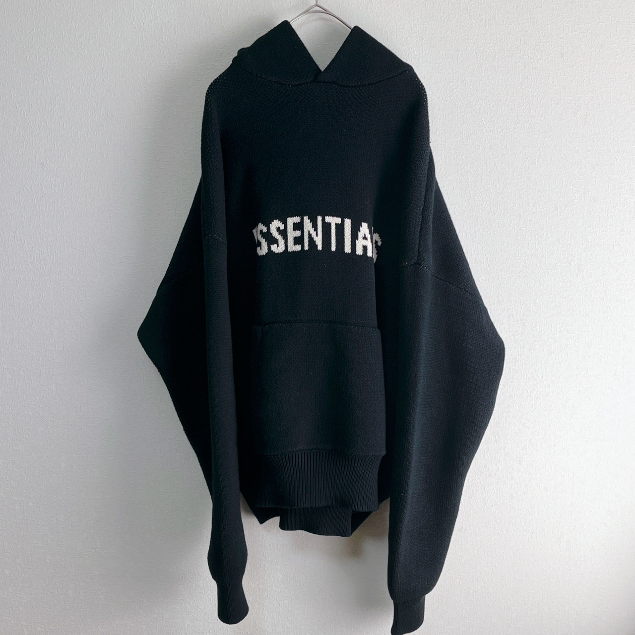 FEAR OF GOD ESSENTIALS Knit Hoodie "Black"