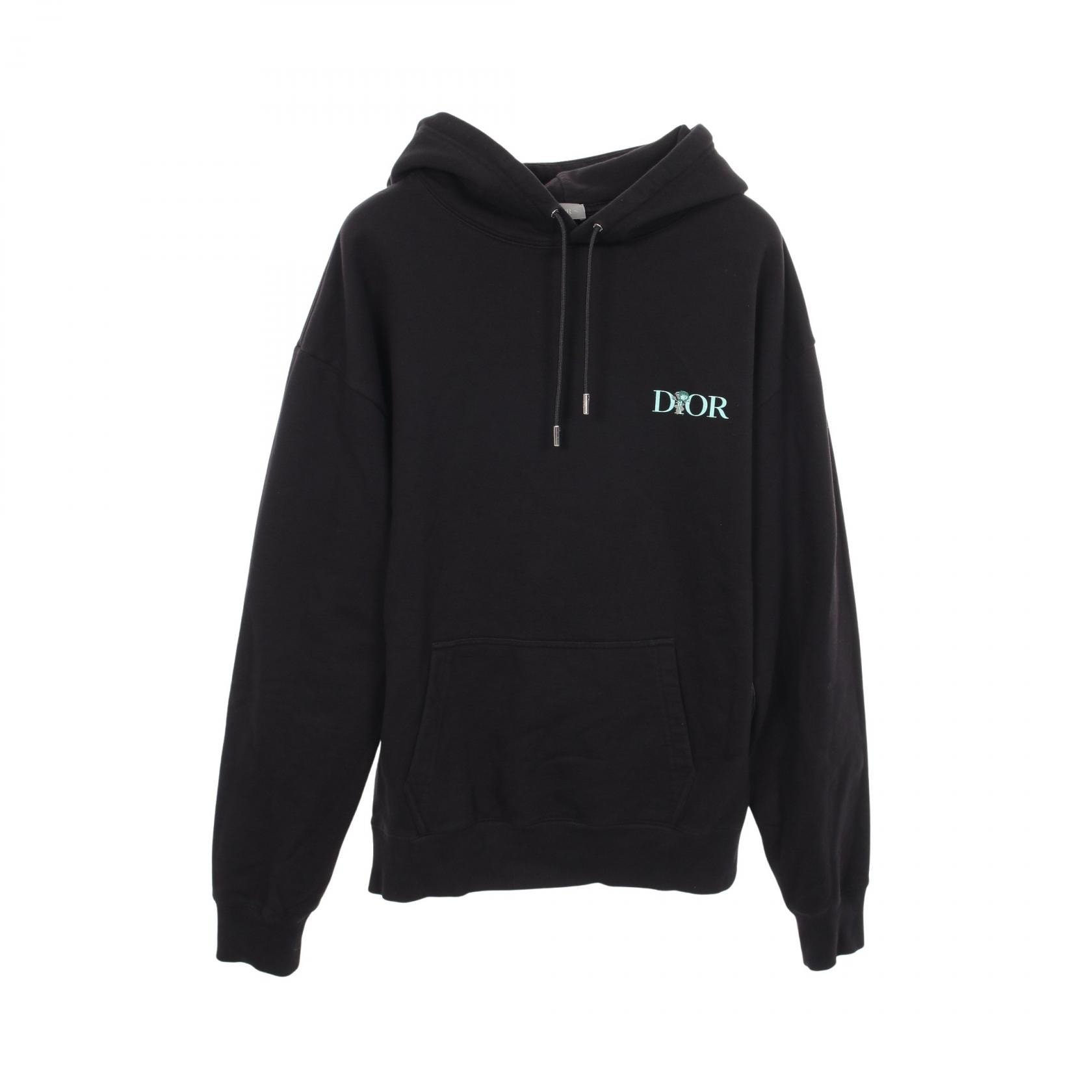 ディオール Dior JARDIN パーカー 衣料品 トップス コットン メンズ ブラック系 293J678B0531 【中古】