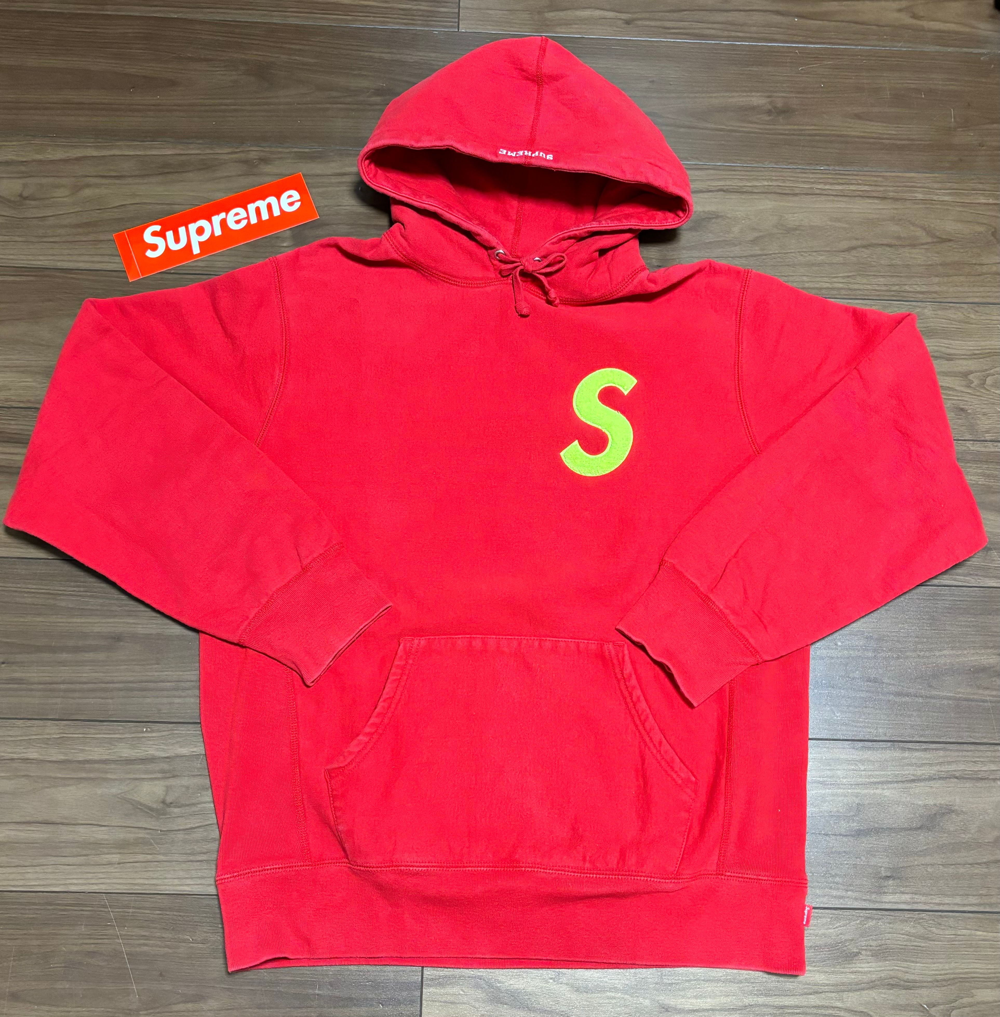 Supreme S Logo Hooded Sweatshirt "Red" (19FW)