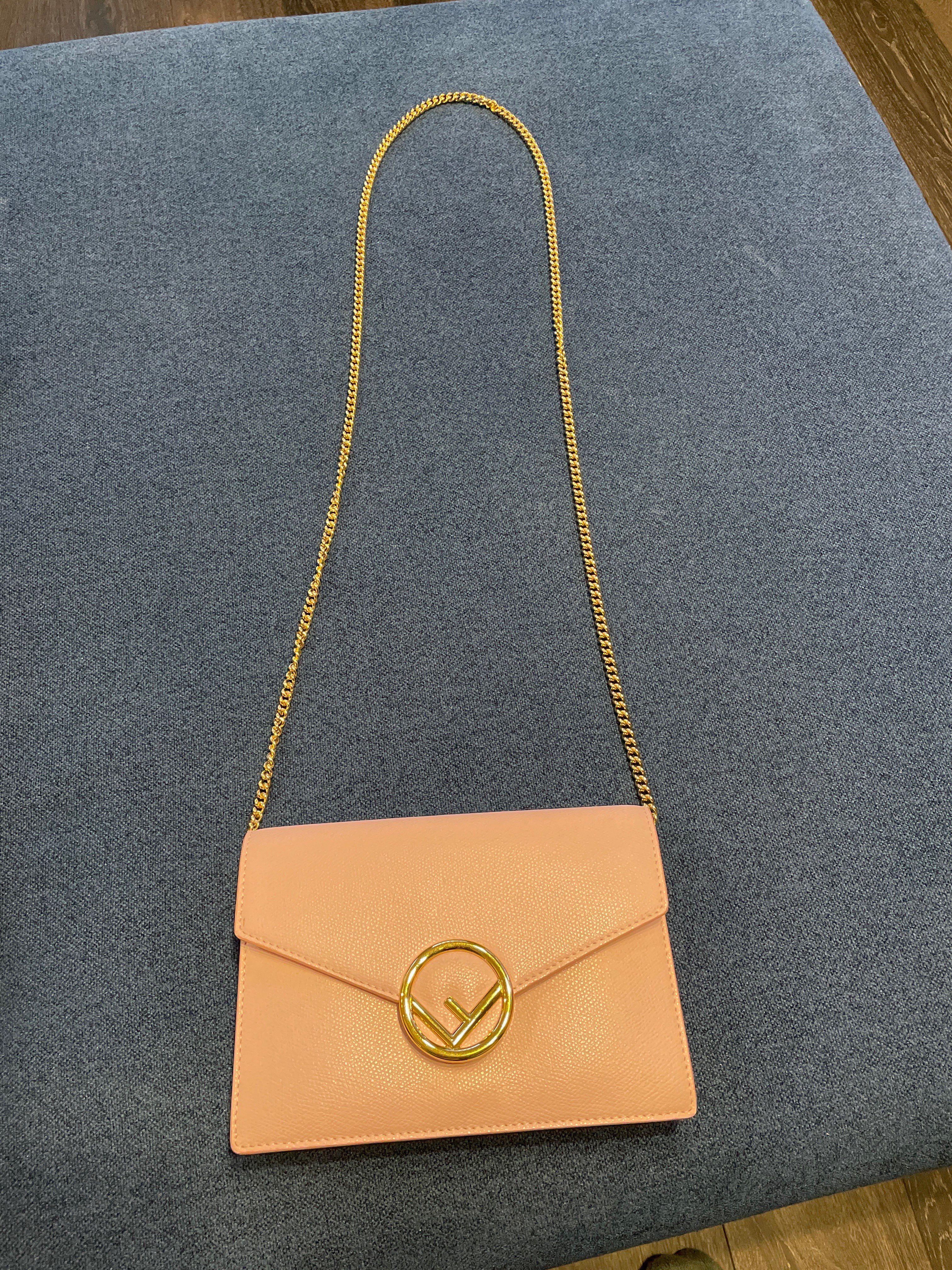 FENDI F is Fendi Leather Chain Wallet