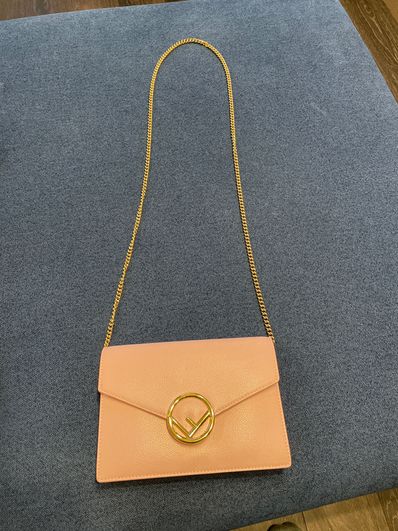 FENDI F is Fendi Leather Chain Wallet