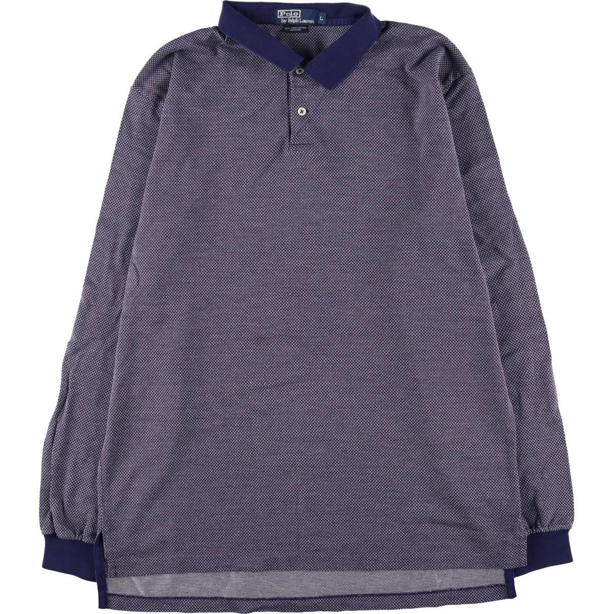 古着 ラルフローレン Ralph Lauren POLO by Ralph Lauren 総柄 長袖 ポロシャツ メンズL相当/eaa574301