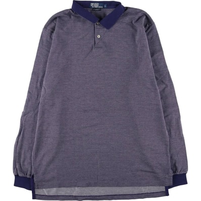 古着 ラルフローレン Ralph Lauren POLO by Ralph Lauren 総柄 長袖 ポロシャツ メンズL相当/eaa574301