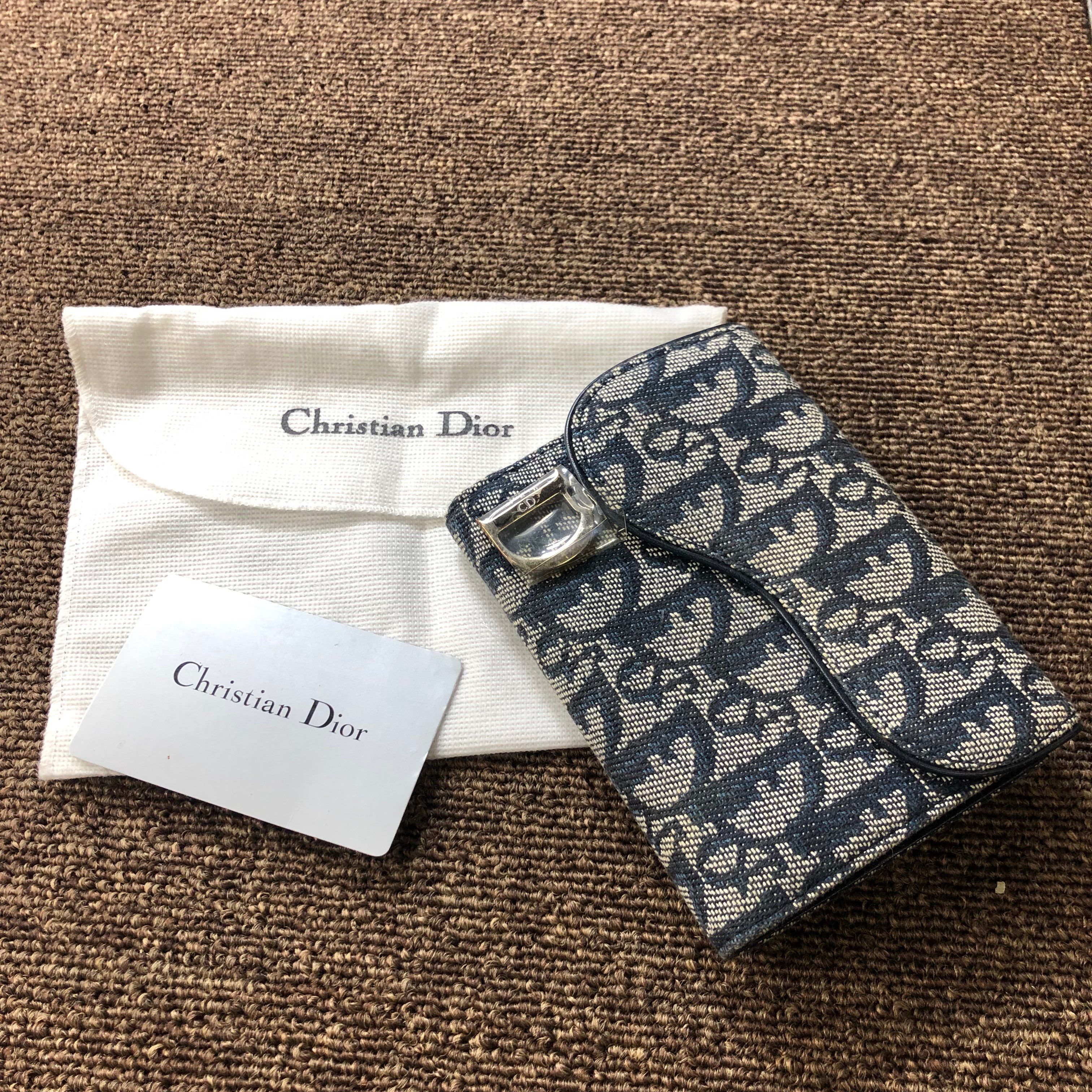 Dior Trotter Saddle Wallet "Navy"