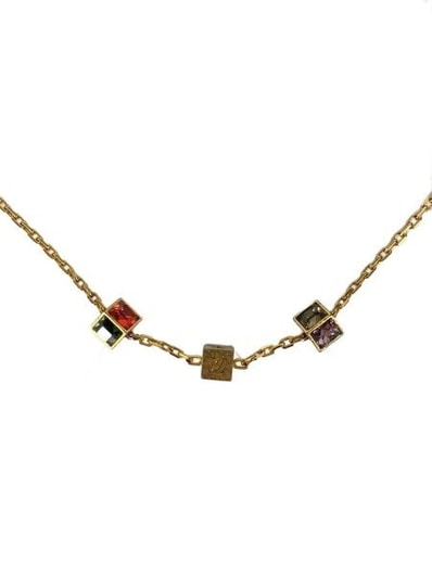 Louis Vuitton Collier Gambling Necklace "Gold"