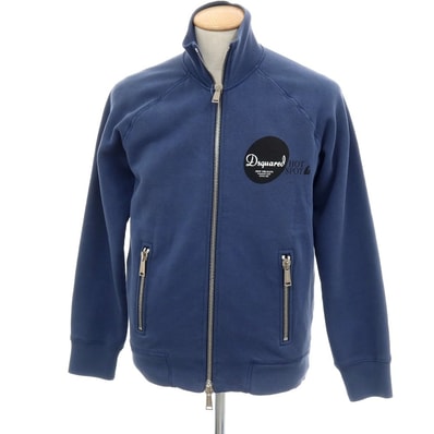 【中古】ディースクエアード DSQUARED2 コットン スウェットブルゾン ダスティネイビーブルー系【サイズS】【メンズ】