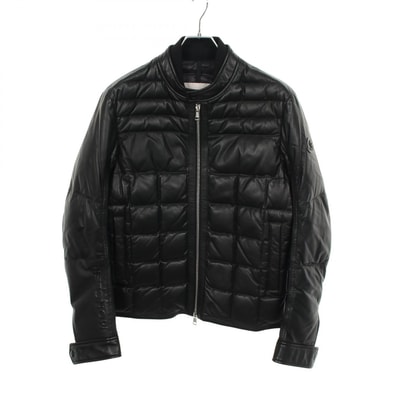 モンクレール MONCLER TRIONPHE ダウンジャケット 衣料品 アウター レザー メンズ ブラック系 1A52000 【中古】