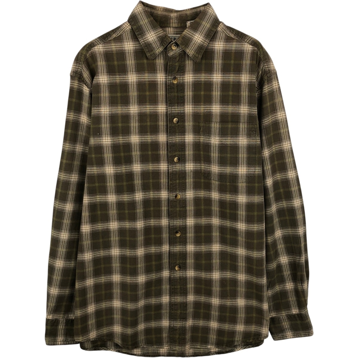 古着 90~00年代 エルエルビーン L.L.Bean 長袖 コットンチェックシャツ メンズM相当 ヴィンテージ/eaa643317