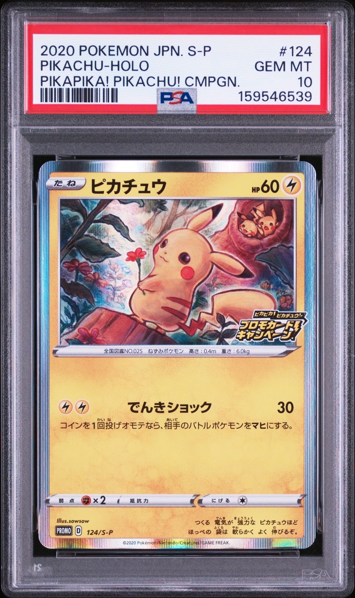 ピカチュウ: プロモ P [S-P 124](ピカピカ!ピカチュウ!プロモカードキャンペーン)