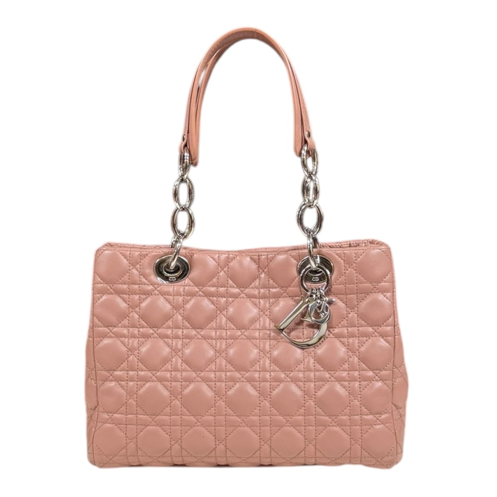 ディオール レディディオール カナージュ ショルダーバッグ レザー M0955PCAL ピンク レディース Dior 中古