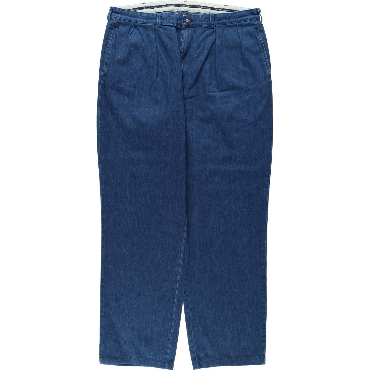 古着 ラルフローレン Ralph Lauren POLO RALPH LAUREN ツータック テーパードデニムパンツ デニムスラックス メンズw39相当/eaa640546