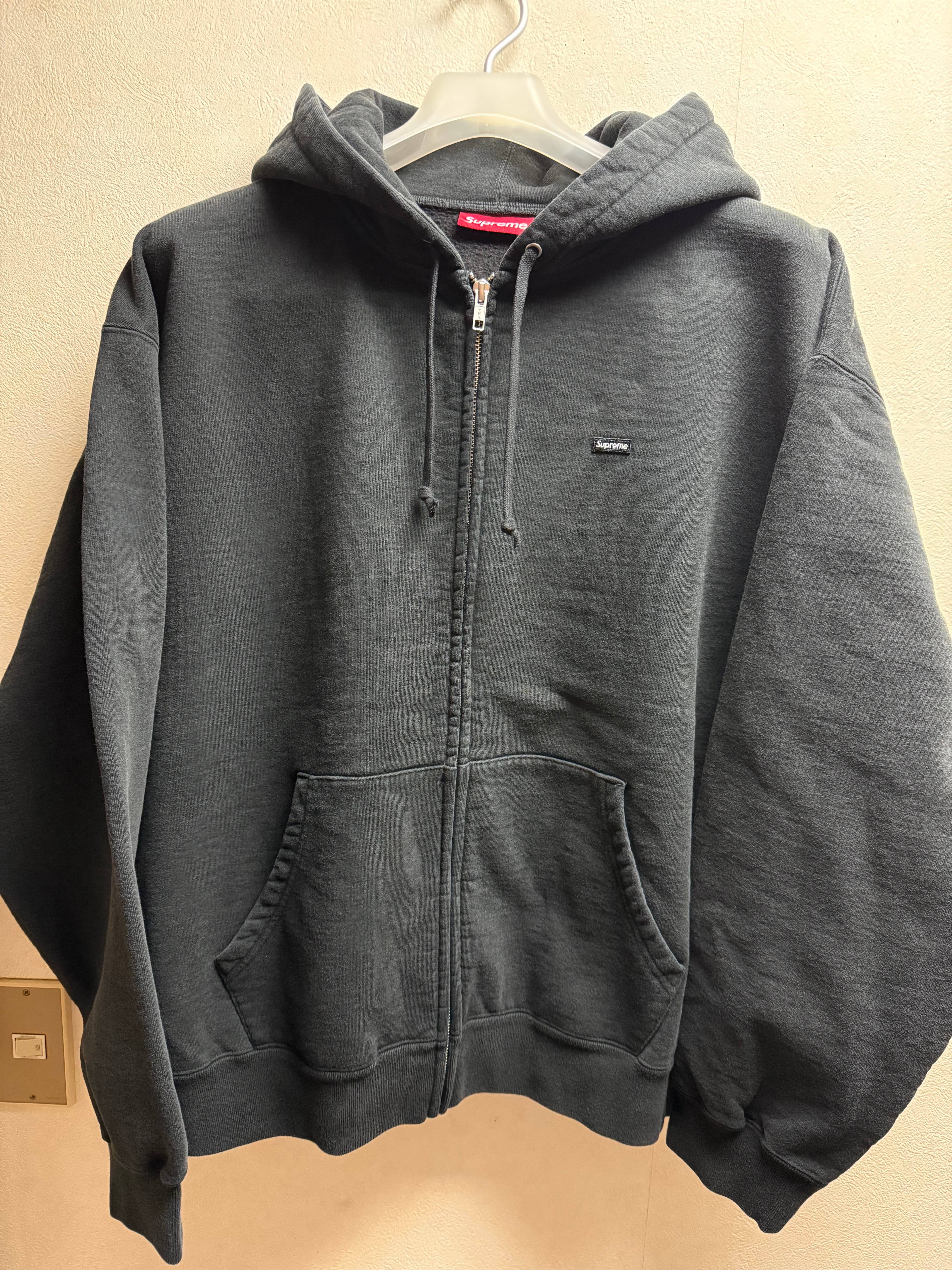 Supreme Small Box Zip Up Hooded Sweatshirt "Black"