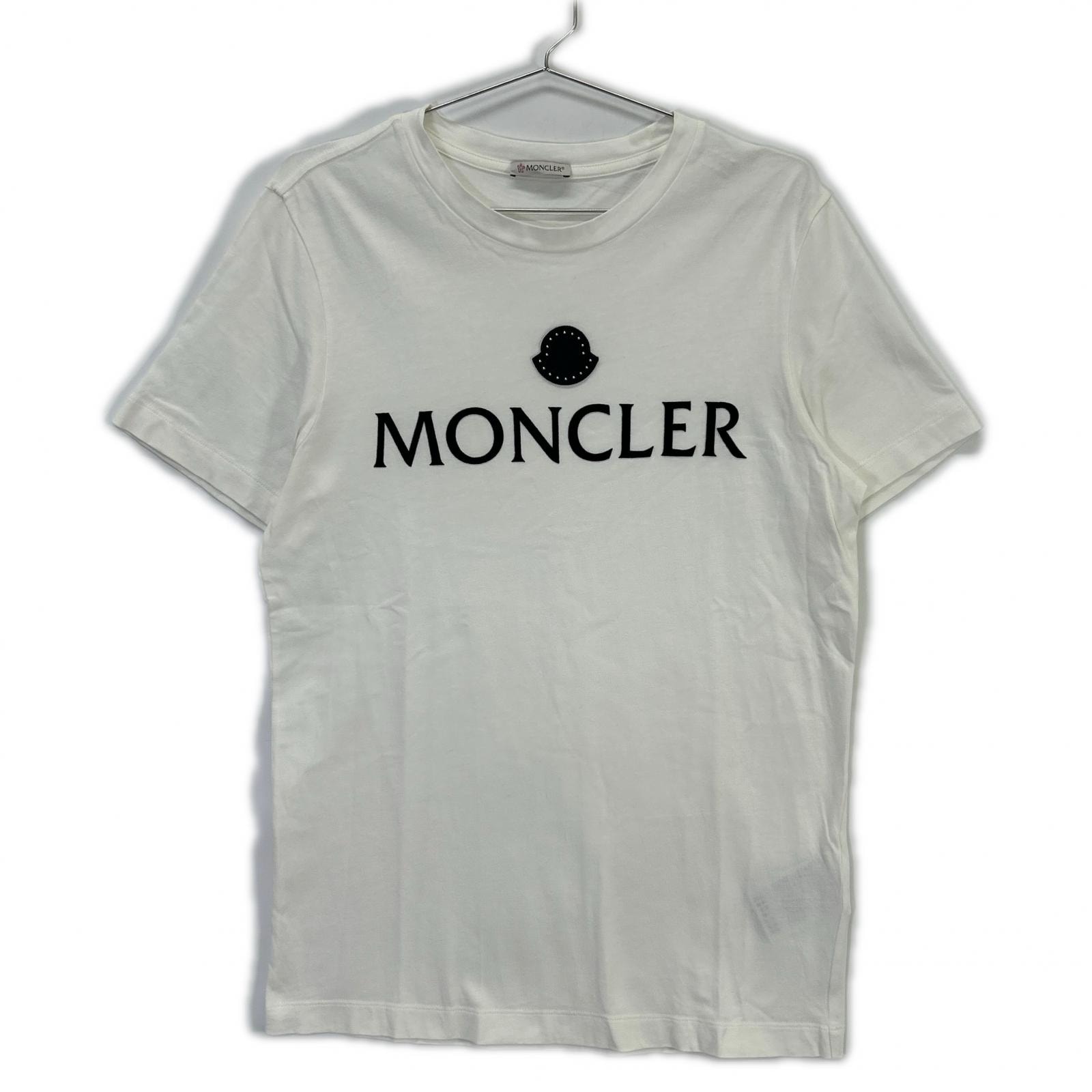 週末セール☆正規品☆美品☆MONCLER グレー Tシャツ 半袖太ワッペンXS MONCLER（モンクレール） 半袖 Tシャツ メンズ ワッペン クルーネック