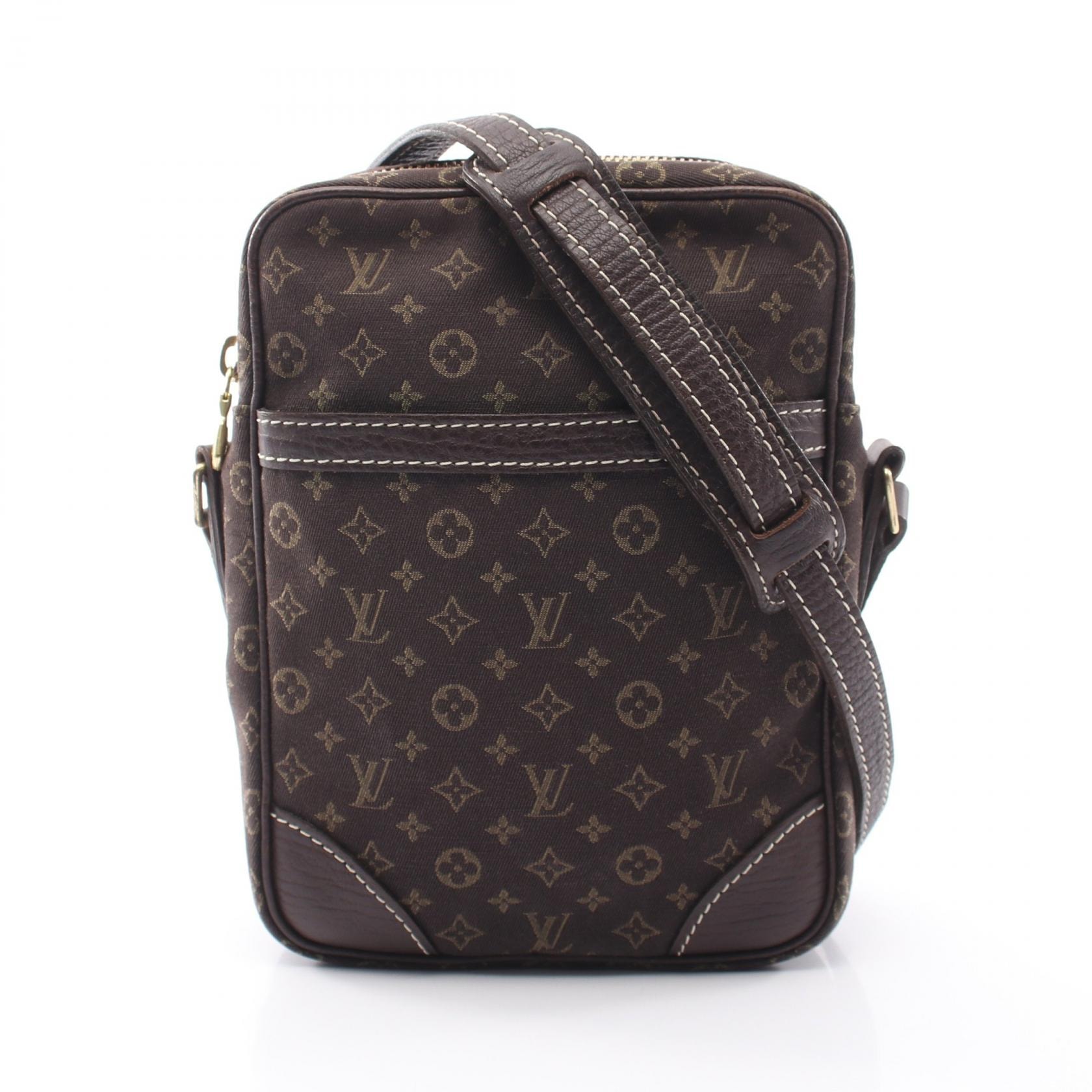 ルイ・ヴィトン LOUIS VUITTON ポシェット ダヌーブ モノグラムミニラン エベヌ ショルダーバッグ バッグ キャンバス レザー レディース ブラウン系 M95228 【中古】