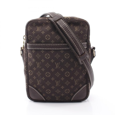 ルイ・ヴィトン LOUIS VUITTON ポシェット ダヌーブ モノグラムミニラン エベヌ ショルダーバッグ バッグ キャンバス レザー レディース ブラウン系 M95228 【中古】