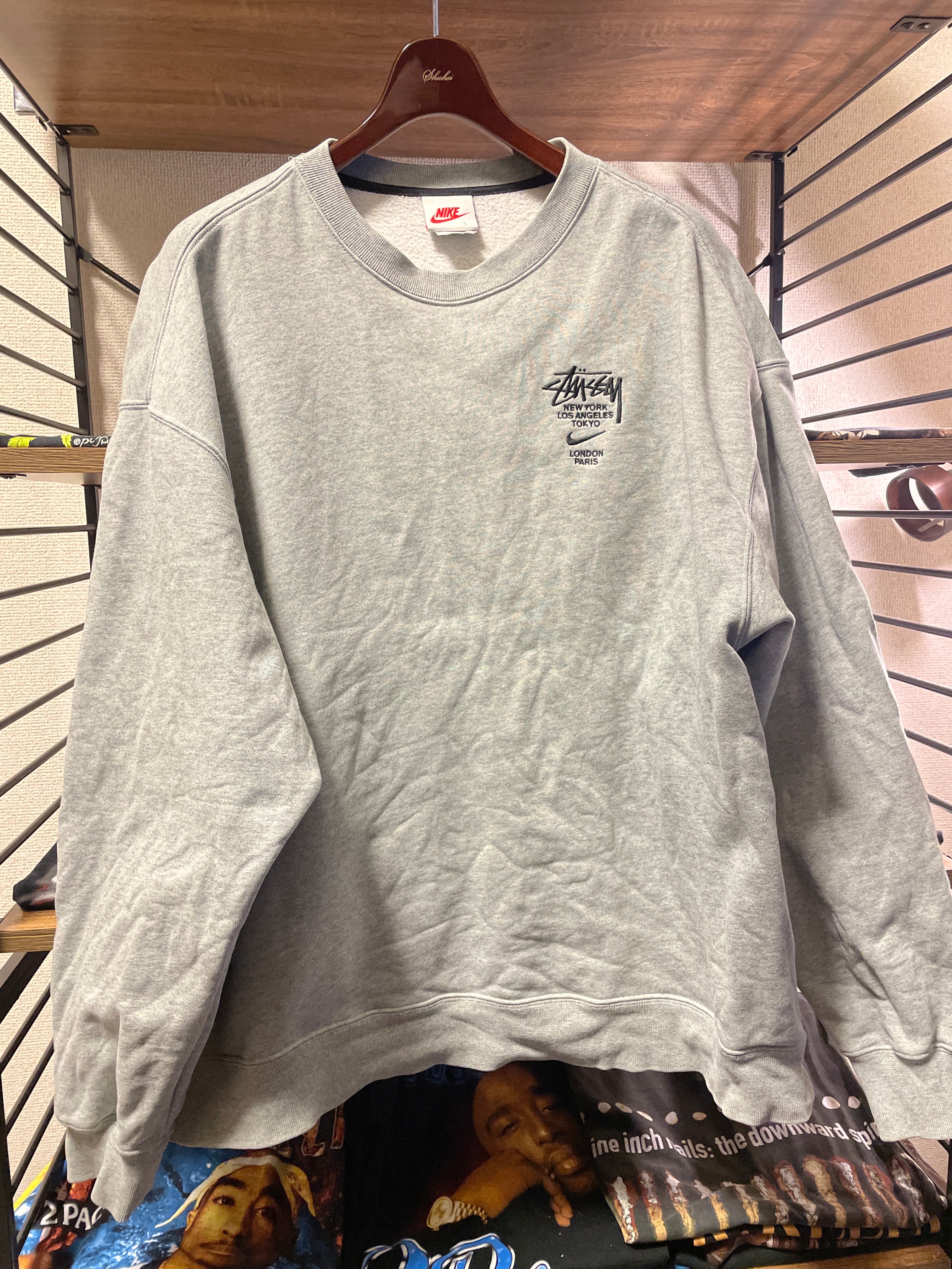 Nike x Stussy International Crewneck Sweatshirt (US Size) "Grey" DC4198-050