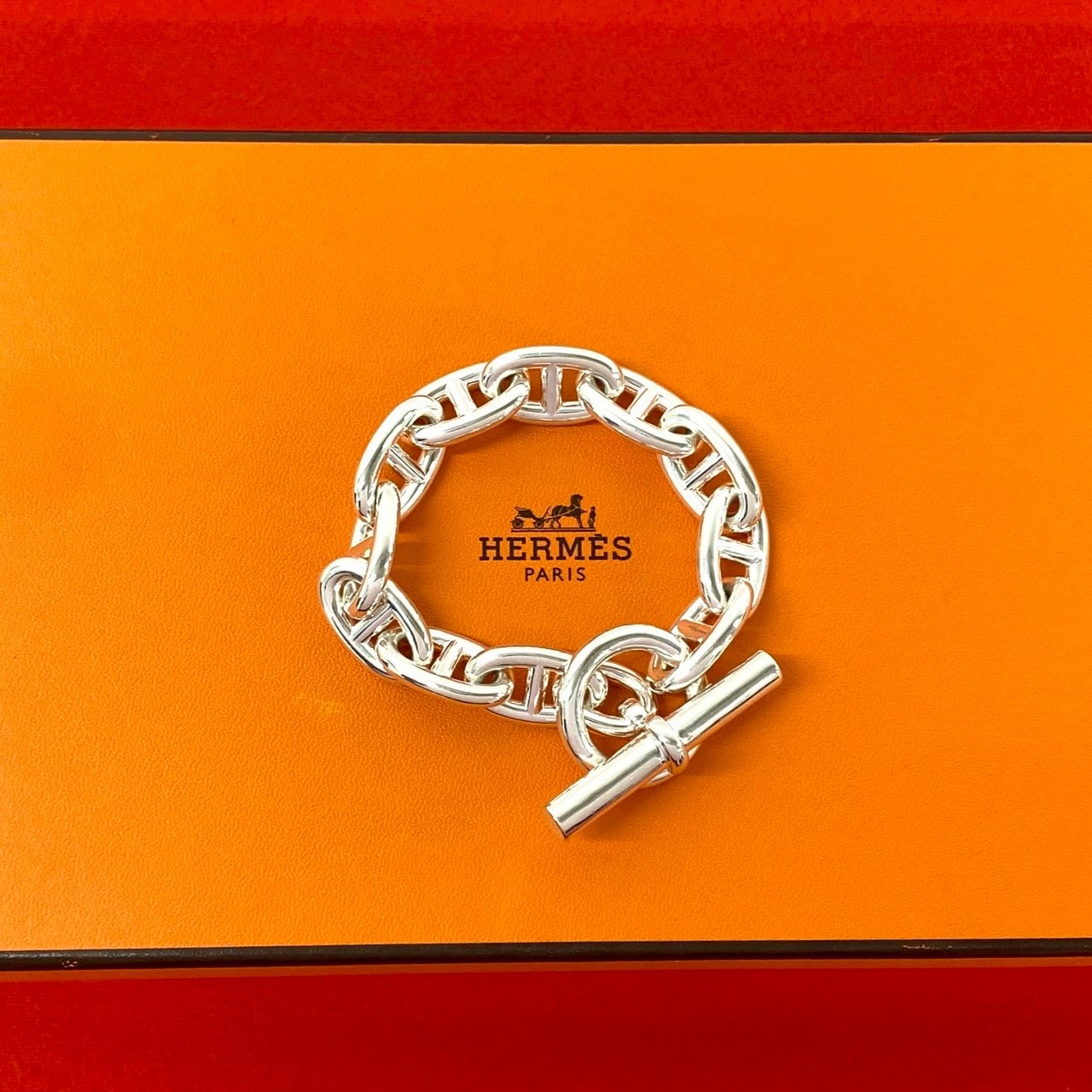 HERMES エルメス シェーヌダンクル TGM 11コマ シルバー925 ブレスレット シルバー
58098