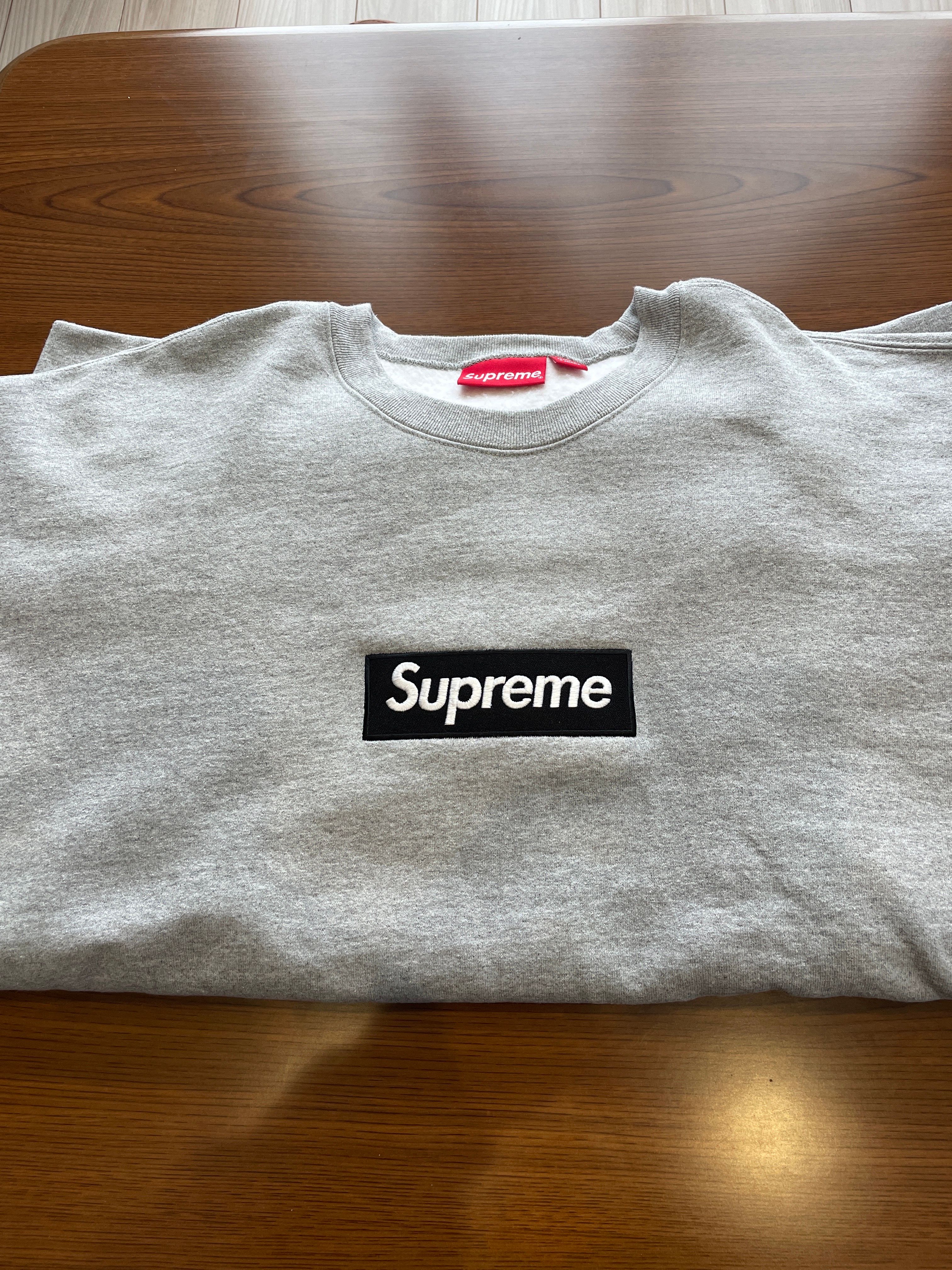 Supreme Box Logo Crewneck "Heather Grey" (22FW)