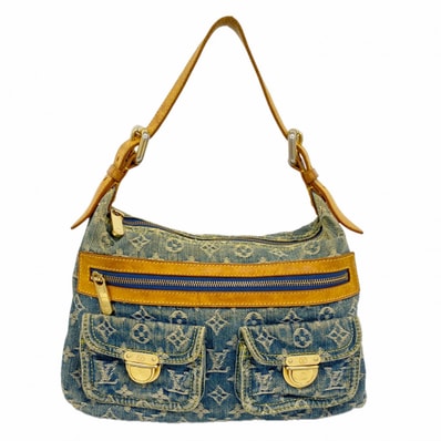 【6dc3570】ルイヴィトン ショルダーバッグ モノグラム・デニム バギーPM M95049 ブルー【中古】レディース