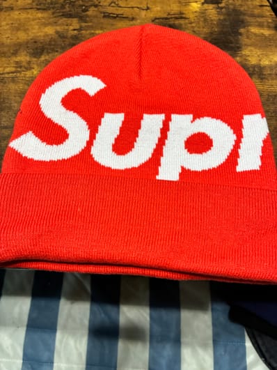 Supreme Big Logo Beanie "Orange" (22FW)