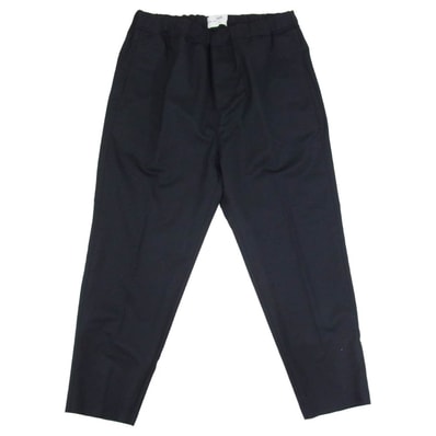OAMC オーエーエムシー パンツ イージーウエスト クロップド スラックス パンツ ネイビー系 S【中古】