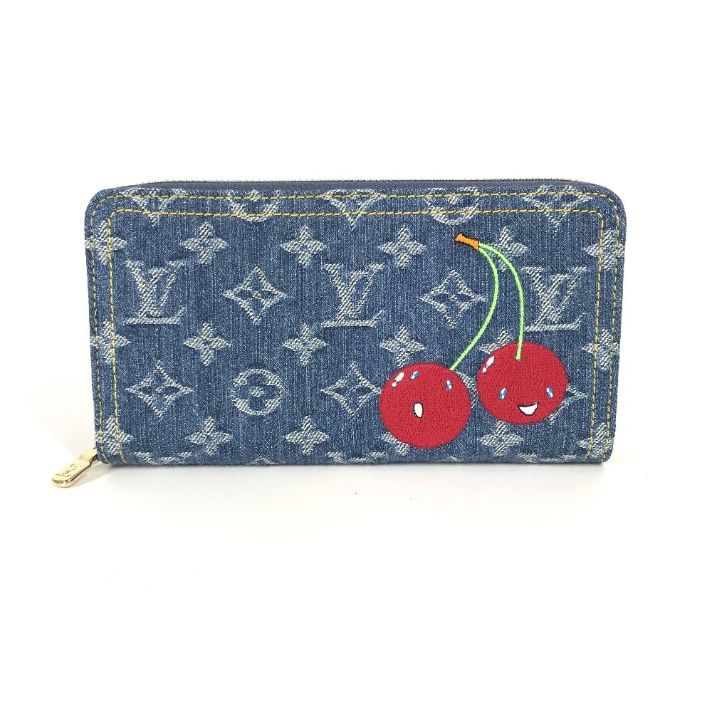 ルイヴィトン LOUIS VUITTON LV × TM ジッピー・ウォレット M23161 村上隆コラボ モノグラムデニム ロングウォレット ラウンドファスナー 長財布 ブルー 新品