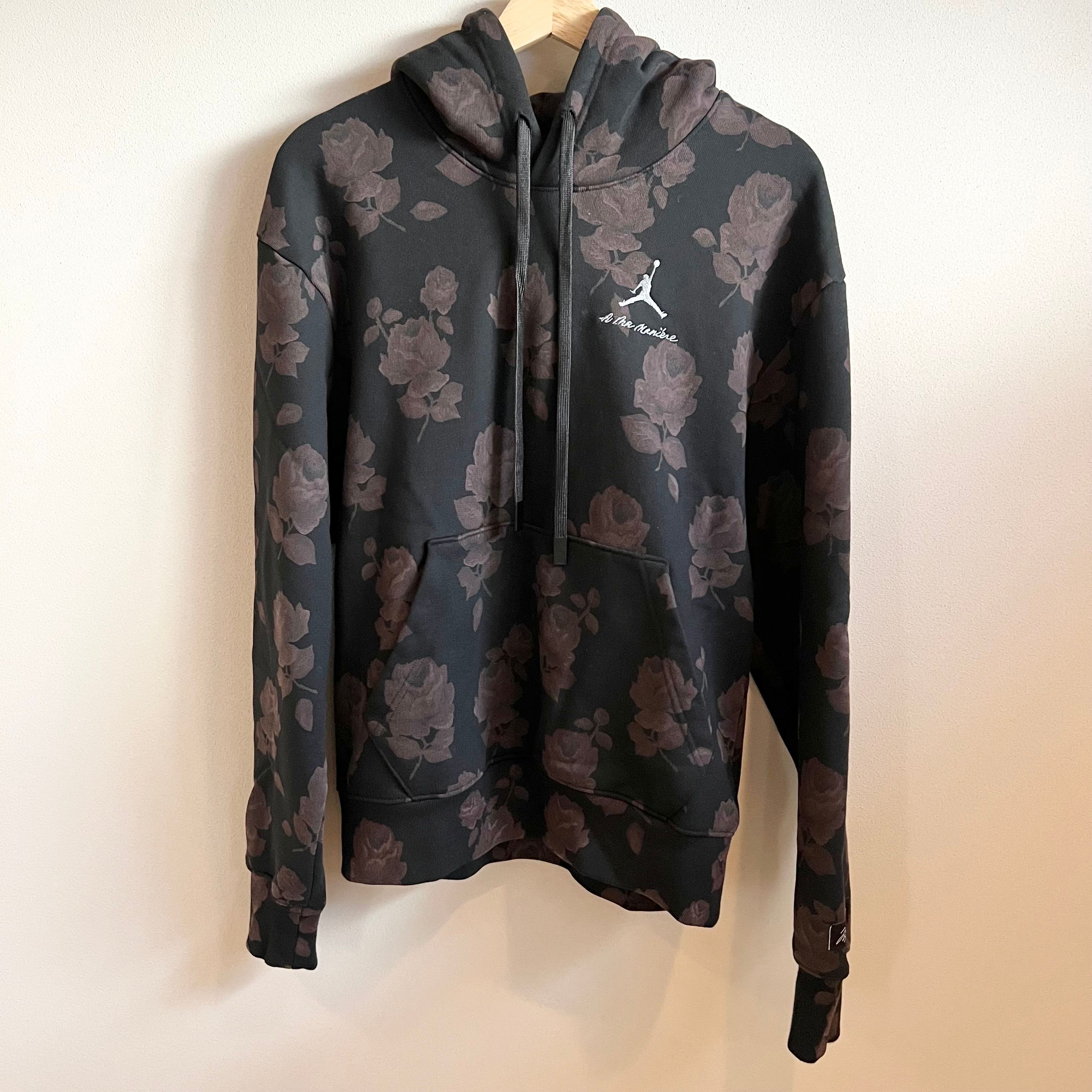 Jordan A ma maniere Allover Print Fleece Hoodie "Black"