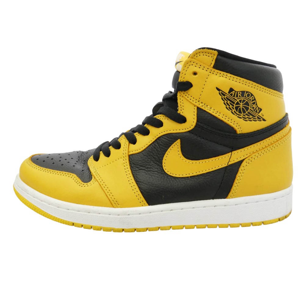NIKE ナイキ 555088-701 Air Jordan 1 High OG Pollen AJ1 エアジョーダン ハイ パラン スニーカー イエロー系 ブラック系 27.5cm【中古】