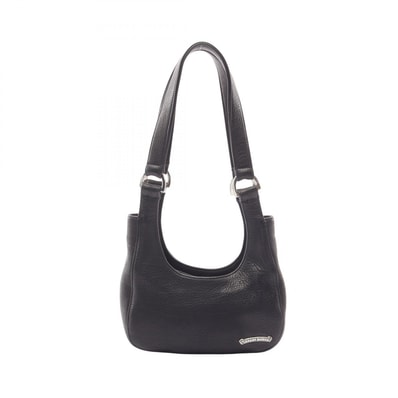 クロムハーツ CHROME HEARTS HOBO スクロールラベル ショルダーバッグ バッグ レザー SV925 レディース ブラック系 【中古】