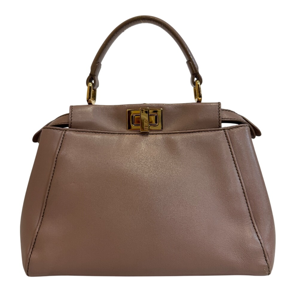 フェンディ FENDI ハンドバッグ ミニ ピーカブー 2way ショルダー 8BN244 ブラウン