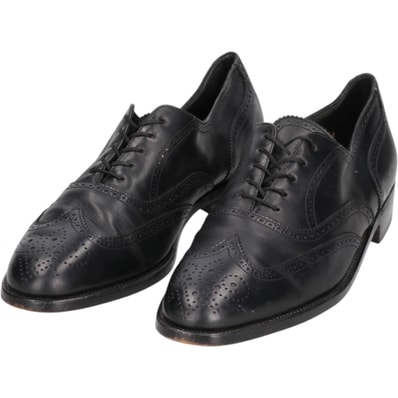 古着 バリー Bally セミブローグ ウイングチップシューズ フランス製 9 1/2B メンズ28.0cm相当/saa013578
