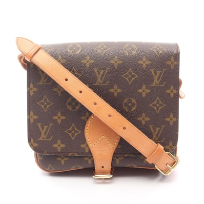 ルイ・ヴィトン LOUIS VUITTON カルトシエールMM モノグラム ショルダーバッグ バッグ PVCコーティングキャンバス レザー モノグラム レディース ブラウン系 M51253 【中古】