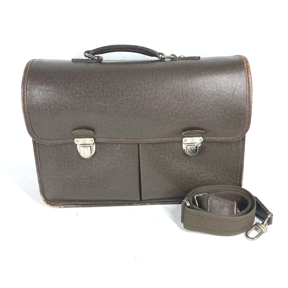 ルイヴィトン LOUIS VUITTON アントン M32618 タイガ カバン 2WAYバッグ 書類バッグ トートバッグ ハンドバッグ ビジネスバッグ タイガレザー グリズリ ブラウン