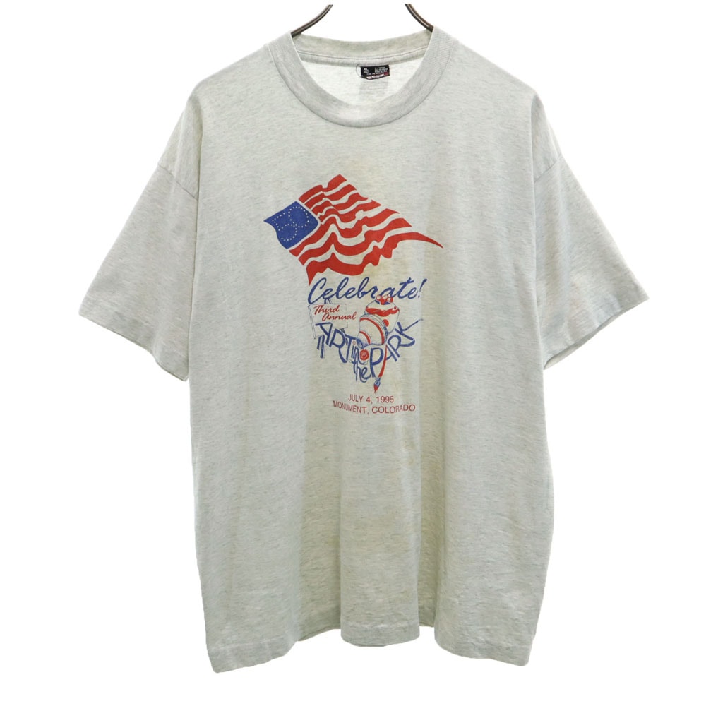 FRUIT OF THE LOOM フルーツオブザルーム 90s USA製 オールド 半袖 シングルステッチ Tシャツ XL ライトグレー BEST