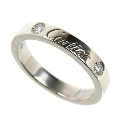 CARTIER カルティエ Pt950プラチナ ウエディング リング・指輪 B4077846 ダイヤモンド 6.5号 46 4.2g レディース【中古】【美品】