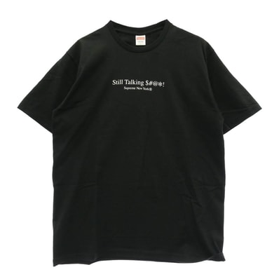 Supreme シュプリーム 22SS Still Talking Tee スティル トーキング プリント Tシャツ 半袖 カットソー ブラック系 L【美品】【中古】