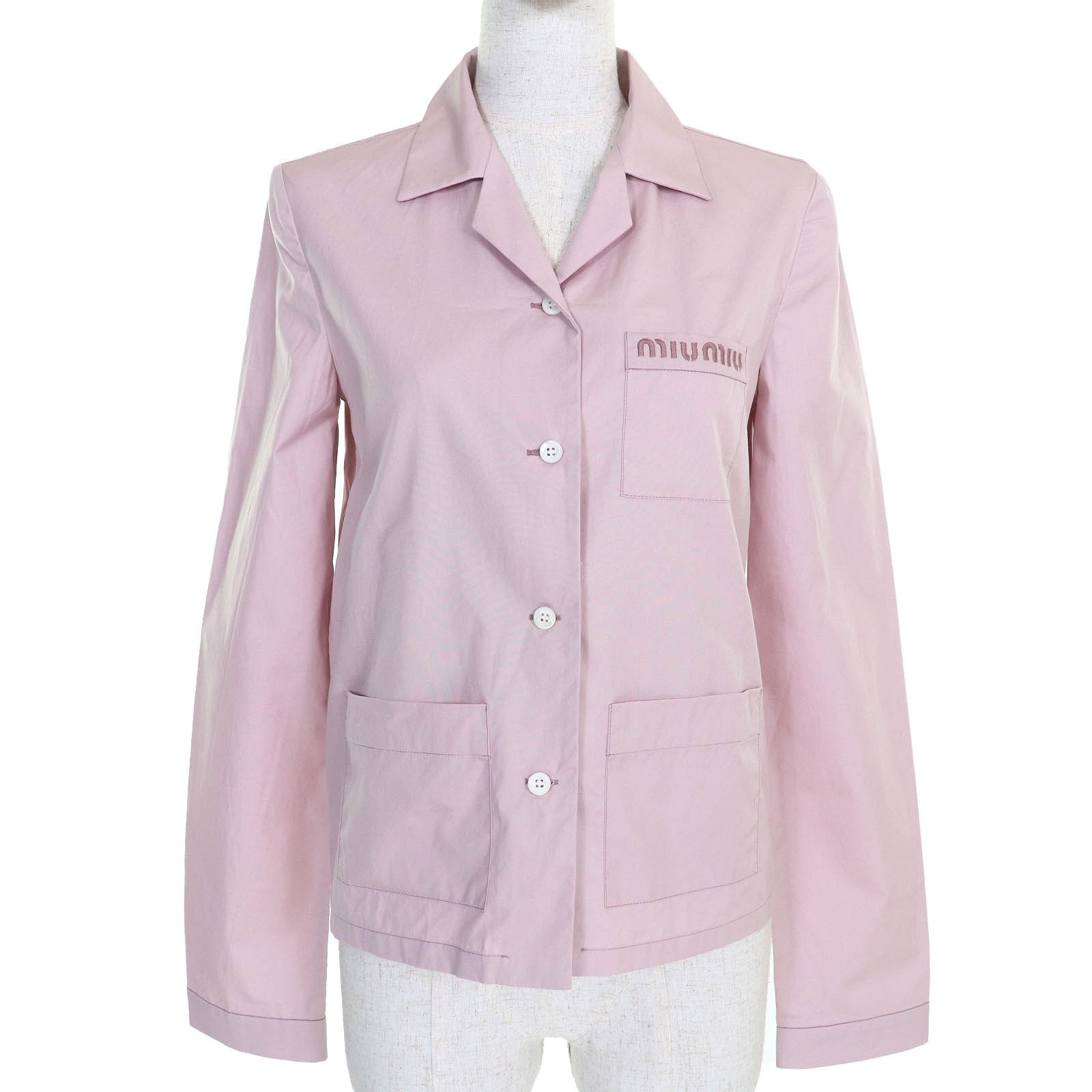 極美品 ミュウミュウ
 長袖シャツ ポプリン OPALE レディース 36 MK1888