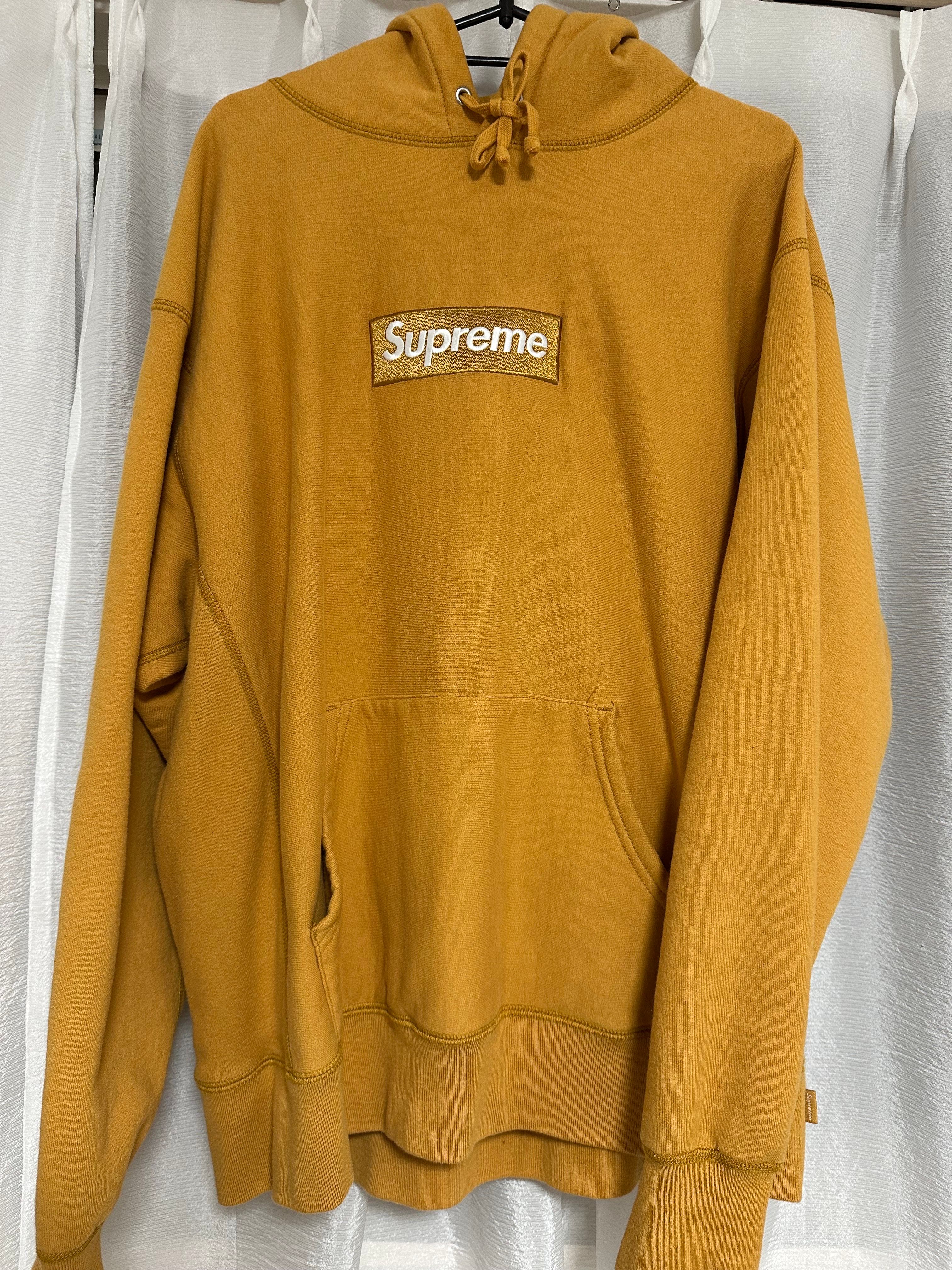 Supreme Box Logo Hooded Sweatshirt "Light Mustard" (21FW)