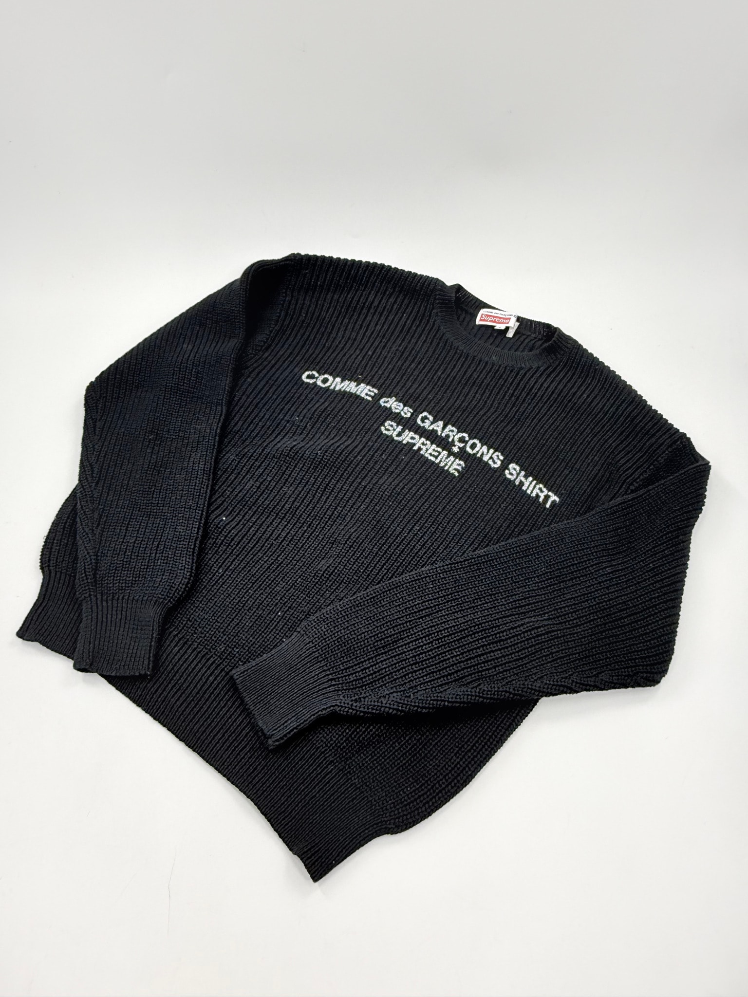 Supreme x COMME des GARCONS SHIRT Sweater "Black"