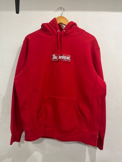Supreme Bandana Box Logo Hooded Sweatshirt "Red"