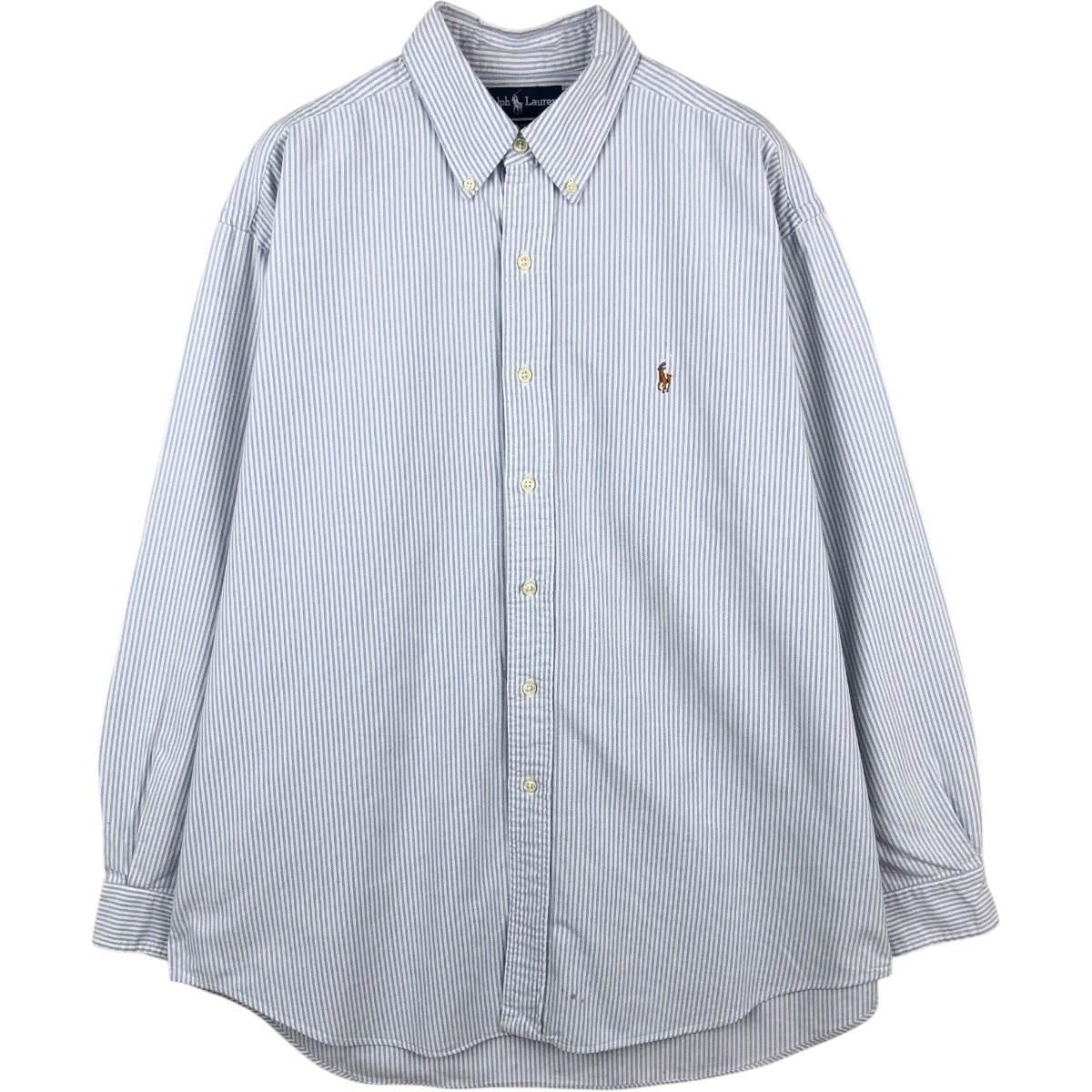 古着 ラルフローレン Ralph Lauren BLAKE 長袖 ボタンダウンストライプシャツ メンズL相当/eaa666370